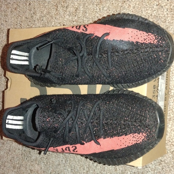 adidas gazelle silver green womens Yeezy x Adidas Black/Pink Knit Fabric Boost 350 V2 Sneakers, FR40 - BOPF main image 1